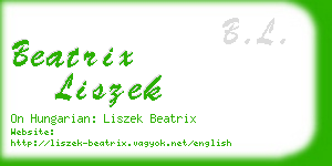 beatrix liszek business card